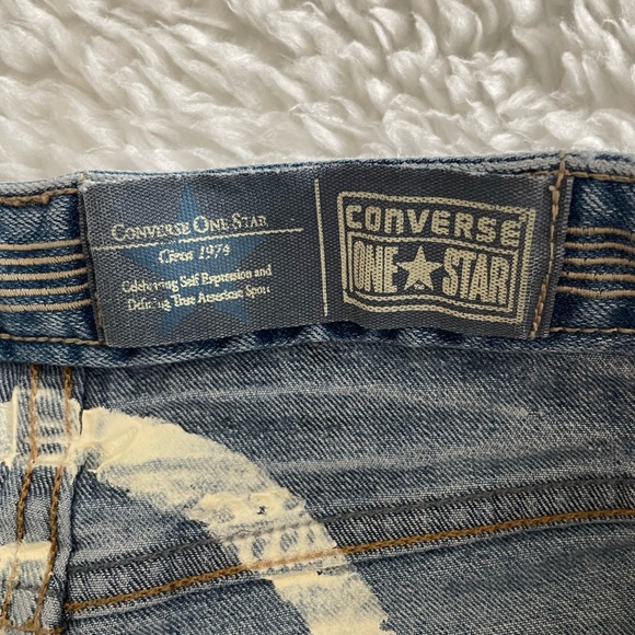 CONVERSE ONE STAR 1974 Vintage womens blue jeans size 8 - Picture 10 of 13